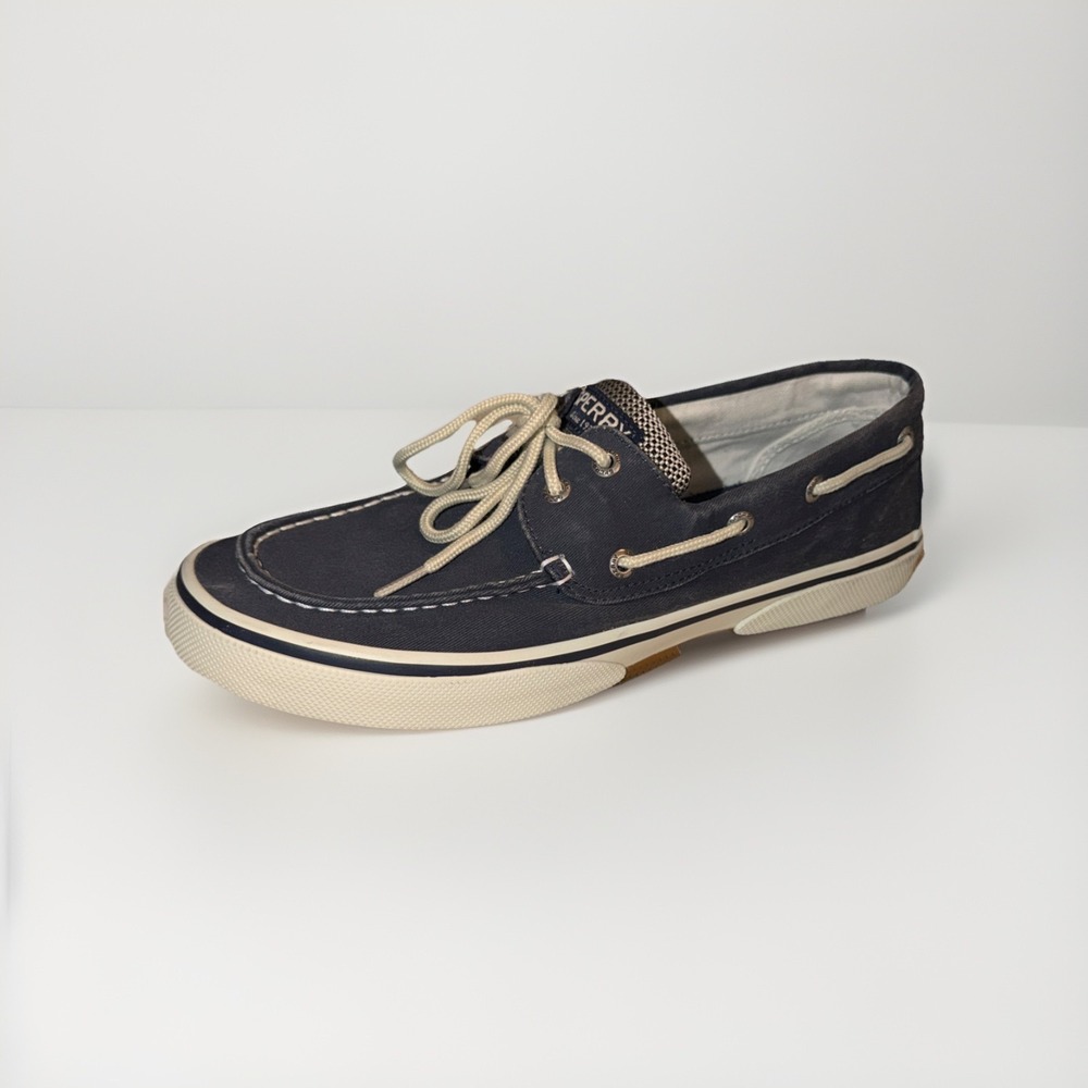 Sperry Top-Sider Men's Navy Canvas Boat Shoes US 10 Breathable Comfort